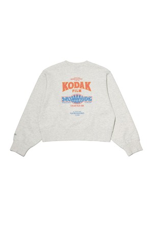 스노우 워싱 그래픽 맨투맨 우먼 WHITE MELANGE