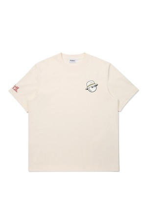 [온라인 단독] 버킷 스크립트 유니 라운드 티셔츠 WHITE_WHITE-a