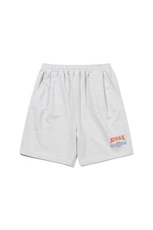 스노우 워싱 6부 반바지 WHITE MELANGE