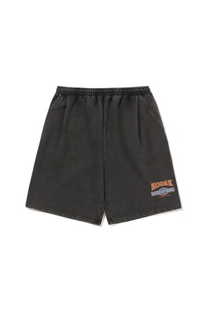 스노우 워싱 6부 반바지 BLACK