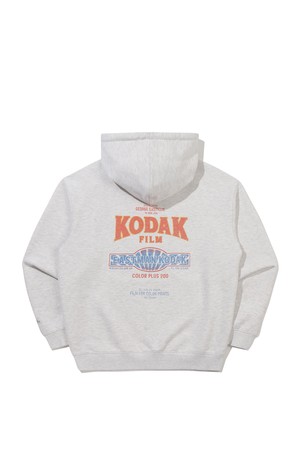 스노우 워싱 그래픽 후드 티셔츠 WHITE MELANGE