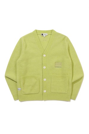 모헤어 니트 가디건 LIME