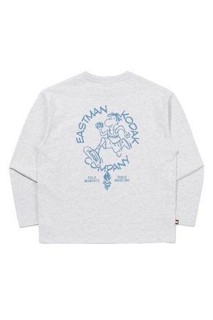 골드모먼트 그래픽 긴팔 티셔츠 MELANGE GREY