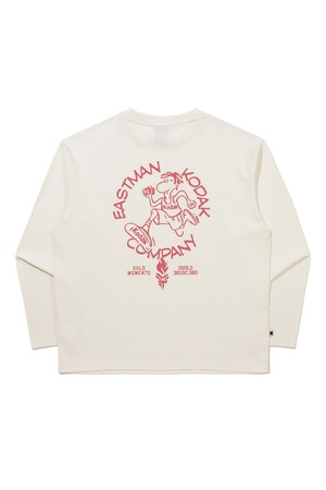 골드모먼트 그래픽 긴팔 티셔츠 IVORY