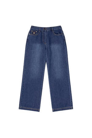 RGB 스트레이트 데님 팬츠 우먼 BLUE