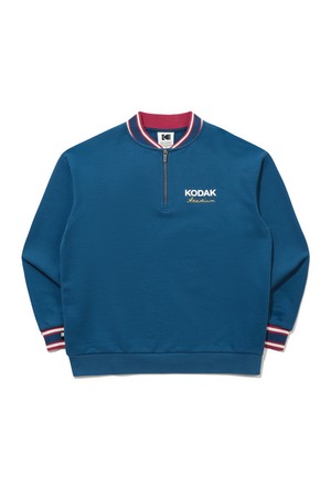 골드모먼트 반집업 맨투맨 BLUE