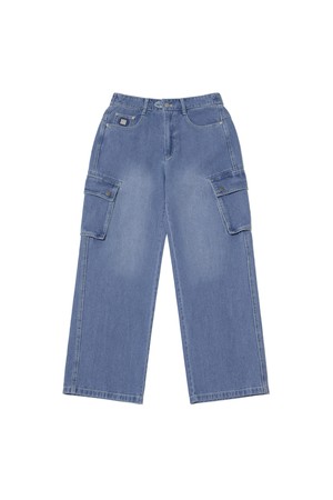 RGB 데님 와이드 스트레이트 팬츠 S.BLUE