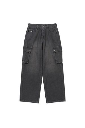 RGB 데님 와이드 스트레이트 팬츠 BLACK