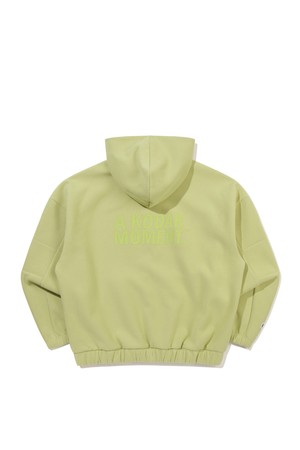 멜로우 오버핏 후드집업 LIME