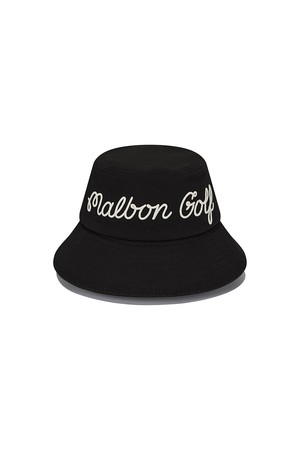 베이직 레터링 버킷햇 BLACK_BLACK-a