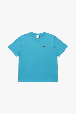 컴피 와펜 베이직 반팔 티셔츠 TURQUOISE_BLUE-a