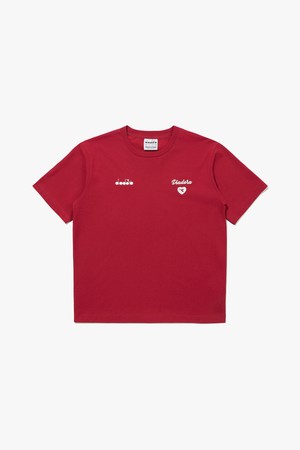 하트 로고 반팔 티셔츠 RED-a