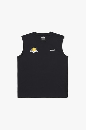 SUN 그래픽 에어텍스 슬리브리스 블랙 BLACK_BLACK-a