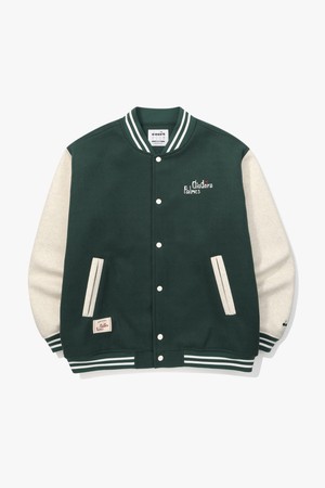 [DIADORA by PALMES] 그래픽 바시티 자켓 GREEN_GREEN-a