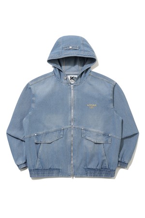 RGB 데님 후드 자켓 S.BLUE