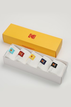 컬러 라벨 크루 삭스 5PC MULTI