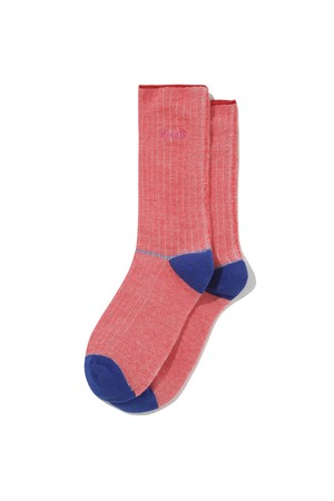 멀티컬러 크루 삭스 RED