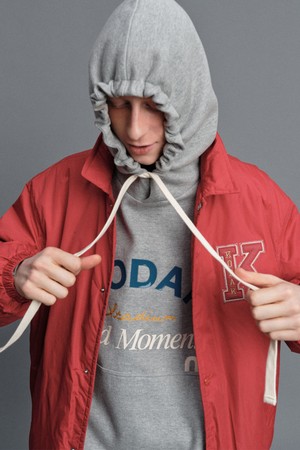 골드모먼트 빅로고 후드 티셔츠 M.GREY