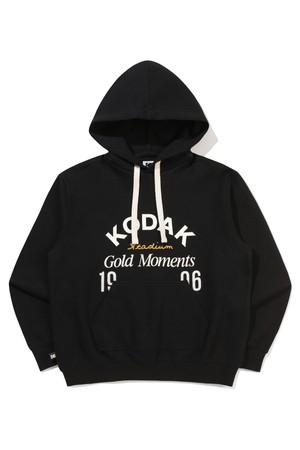 골드모먼트 빅로고 후드 티셔츠 BLACK