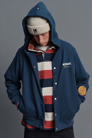 골드모먼트 스냅 후드 자켓 BLUE