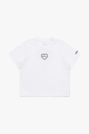 하트 그래픽 반팔 티셔츠 우먼 OFF WHITE_WHITE-a