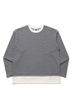 멀티 스트라이프 긴팔 티셔츠 NAVY