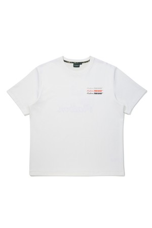 [Tour Divot] 레터링 포인트 반팔 티셔츠 OFF WHITE_WHITE-a
