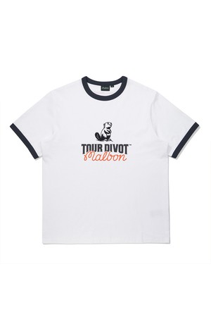 [Tour Divot] 링거 티셔츠 OFF WHITE_WHITE-a