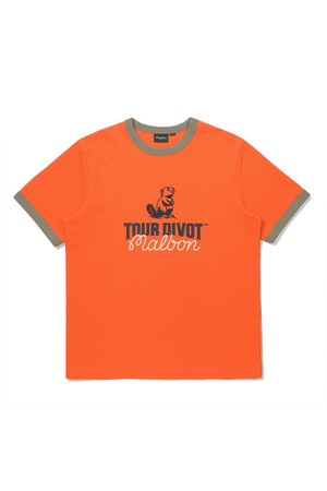 [Tour Divot] 링거 티셔츠 ORANGE_ORANGE-a