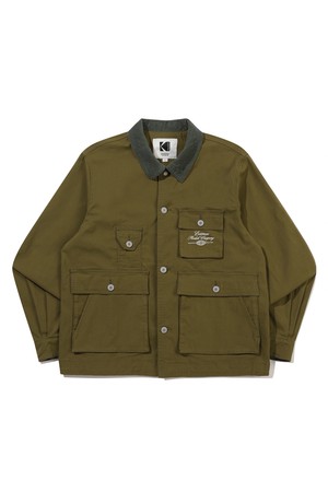 코튼 카라 워크 자켓 KHAKI
