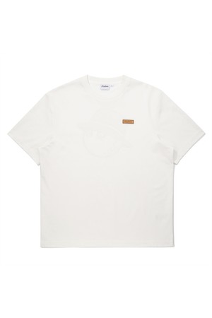 말본 와펜 유니 라운드 티셔츠 WHITE_WHITE-a