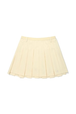이중 플리츠 스커트 YELLOW (WOMAN)_YELLOW-a