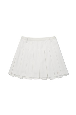 이중 플리츠 스커트 WHITE (WOMAN)_WHITE-a
