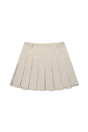 이중 플리츠 스커트 BEIGE (WOMAN)_BEIGE-a