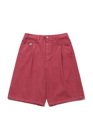 RGB 데님 6부 반바지 RED