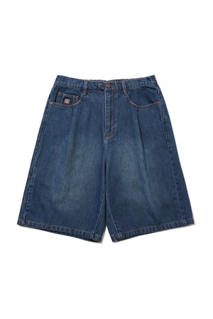 RGB 데님 6부 반바지 BLUE