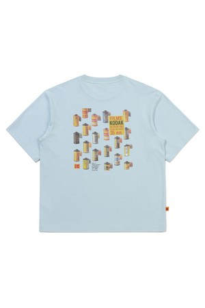 필름 백그래픽 코튼 반팔 티셔츠 S.BLUE