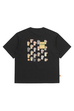 필름 백그래픽 코튼 반팔 티셔츠 BLACK