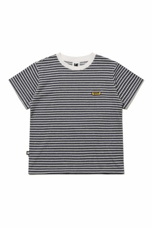 멀티 스트라이프 반팔 티셔츠 우먼 NAVY