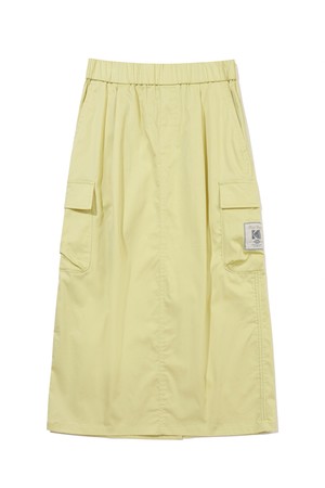 코닥컴퍼니 클린코튼 카고 롱 스커트 YELLOW