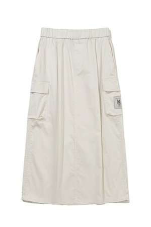 코닥컴퍼니 클린코튼 카고 롱 스커트 IVORY