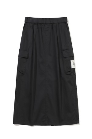 코닥컴퍼니 클린코튼 카고 롱 스커트 BLACK