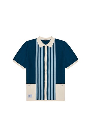 [VACATION CLUB] 가비아노 니트 버튼업 TEAL BLUE (MAN)_BLUE-a