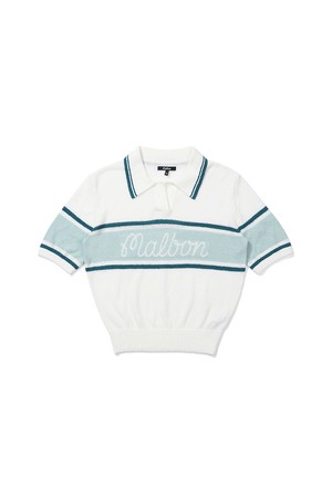 [WOMENS COLLECTION] JADE 폴로넥 반팔 스웨터 WHITE (WOMAN)_WHITE-a