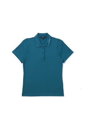 [WOMENS COLLECTION] PALOMA 폴로넥 티셔츠 TEAL BLUE (WOMAN)_BLUE-a
