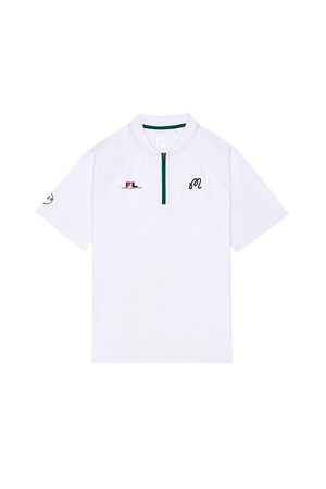 [FUTURA] 쿼터집 래글런 블레이드 폴로 티셔츠 WHITE (MAN)_WHITE-a