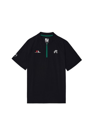 [FUTURA] 쿼터집 래글런 블레이드 폴로 티셔츠 BLACK (MAN)_BLACK-a