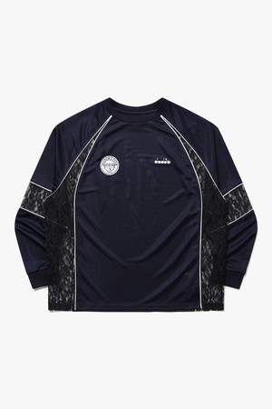 풋볼 무드 레이스 믹스 티셔츠 우먼 NAVY_NAVY-a