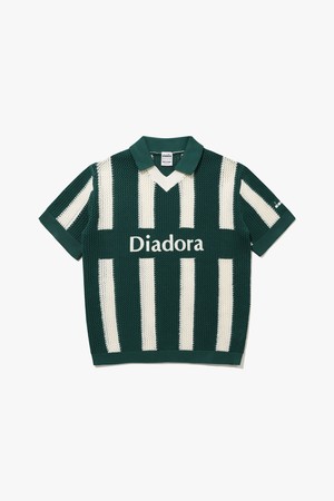 크로셰 스트라이프 카라 반팔 풀오버 GREEN_GREEN-a