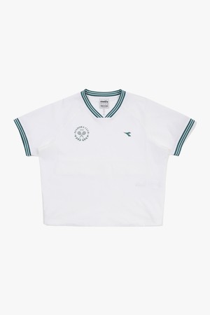 테니스타 크롭 반팔 피스테 우먼 OFF WHITE_WHITE-a